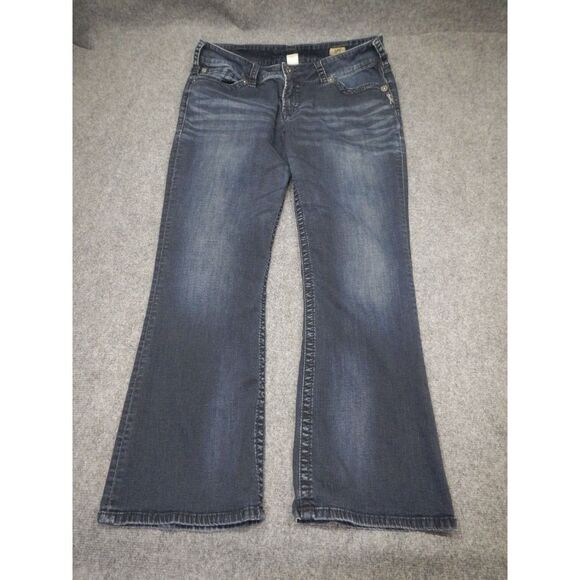 Silver Suki Bootcut Jeans Womens Size 33x30 Blue Dark Wash Denim Mid Rise - Picture 1 of 11